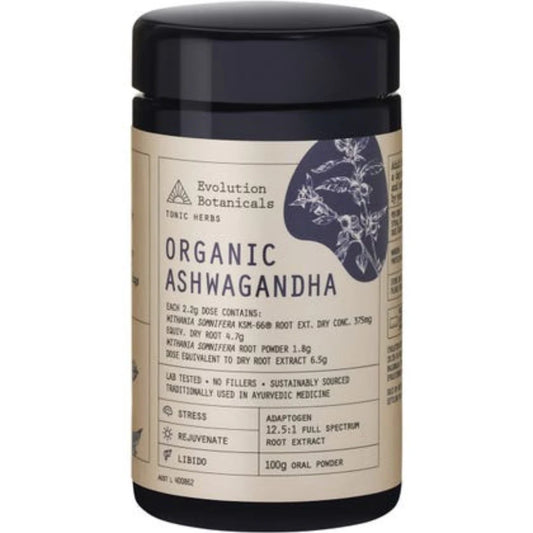 Ashwagandha Organic 12.5:1 Tonic Herbs 100G