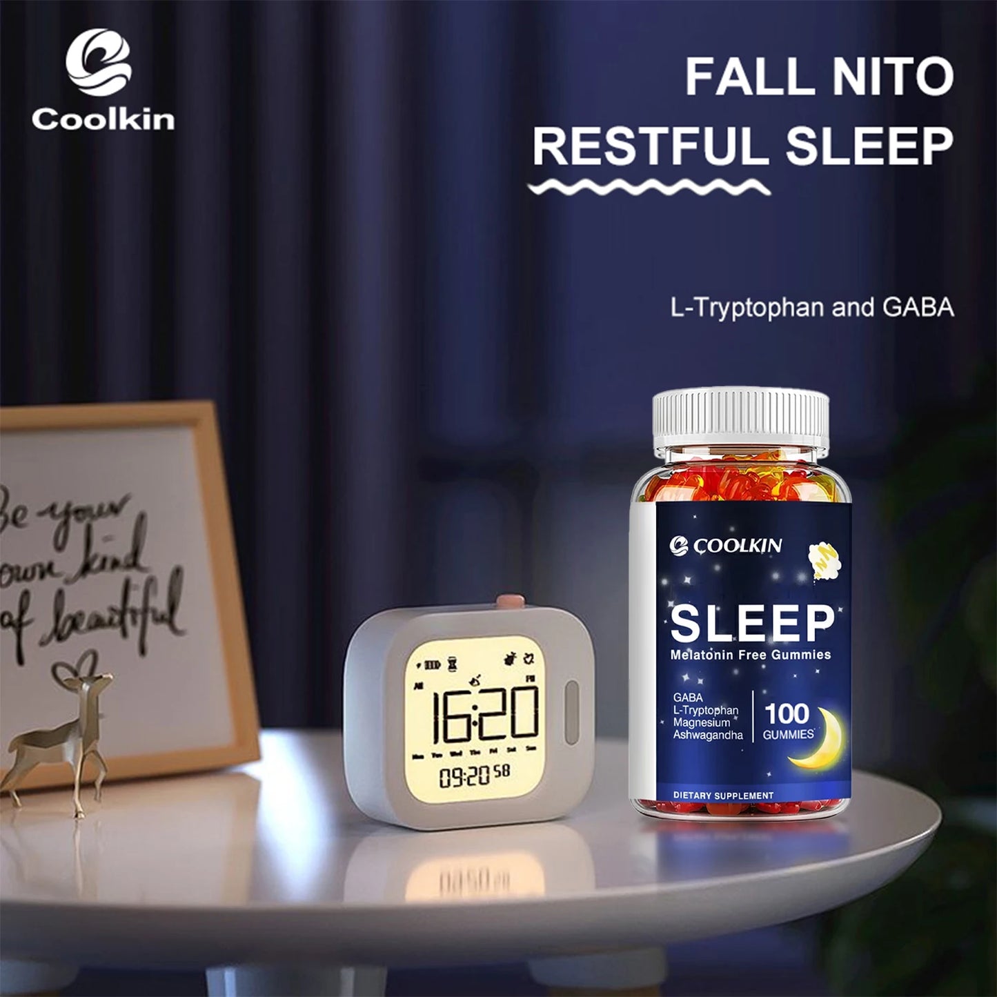 Sleep Gummies - with Ashwagandha, Magnesium, GABA - Relieve Insomnia and Stress, Improve Sleep Quality - 100 Gummies