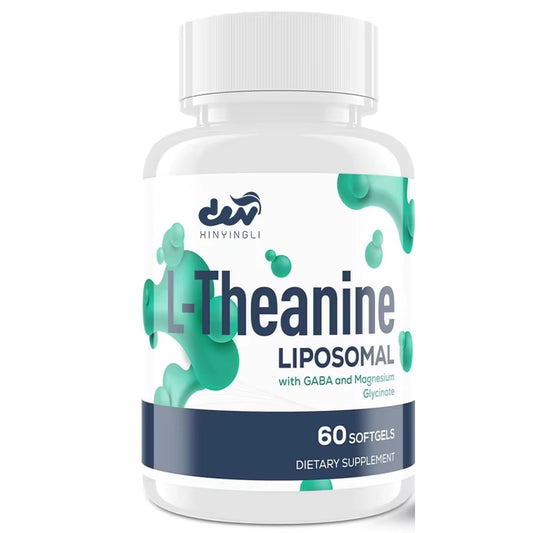 Liposome L-Theanine 500Mg, Multivitamin GABA 200Mg and Magnesium 100Mg, Non GMO and Gluten Free -60 Capsules