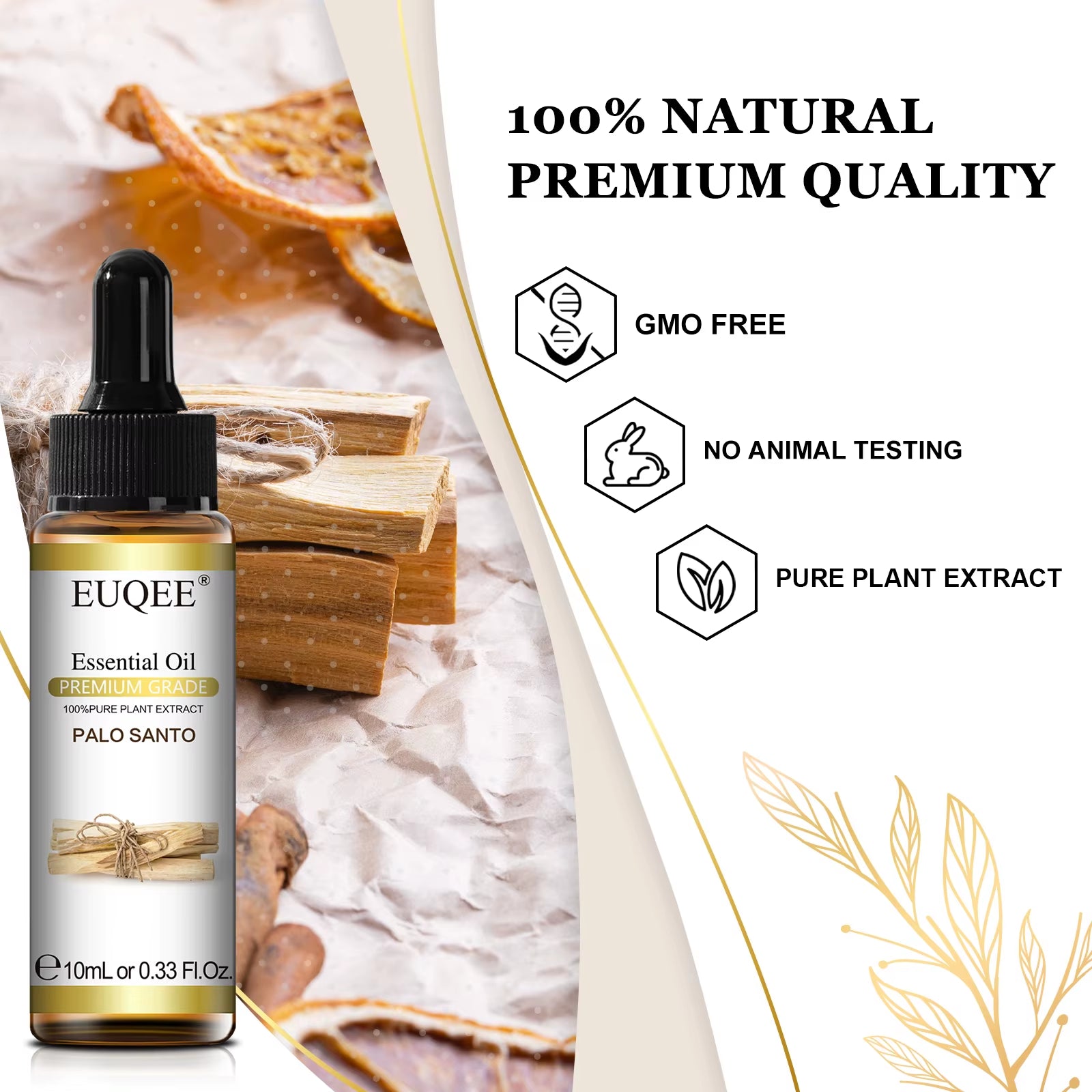 10Ml Palo Santo Plant Essential Oil with Dropper Blue Tansy Cardamom Wintergreen Fennel Lavender Vanilla Oil for Diffuser