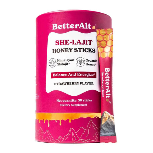 30 Pack Women'S Shilajit Honey Sticks Energy Boosting & Immune Support Supplement with Himalayan Resin and Fruit Extract