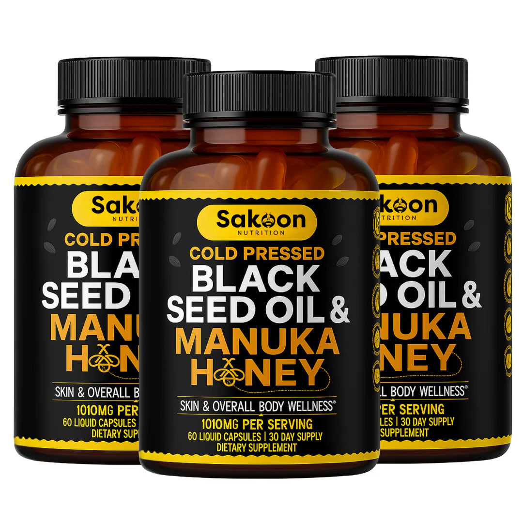 Revitalize Your Health with Black Seed Oil & Manuka Honey Capsules - 1000mg of Pure Wellness in Every Dose!