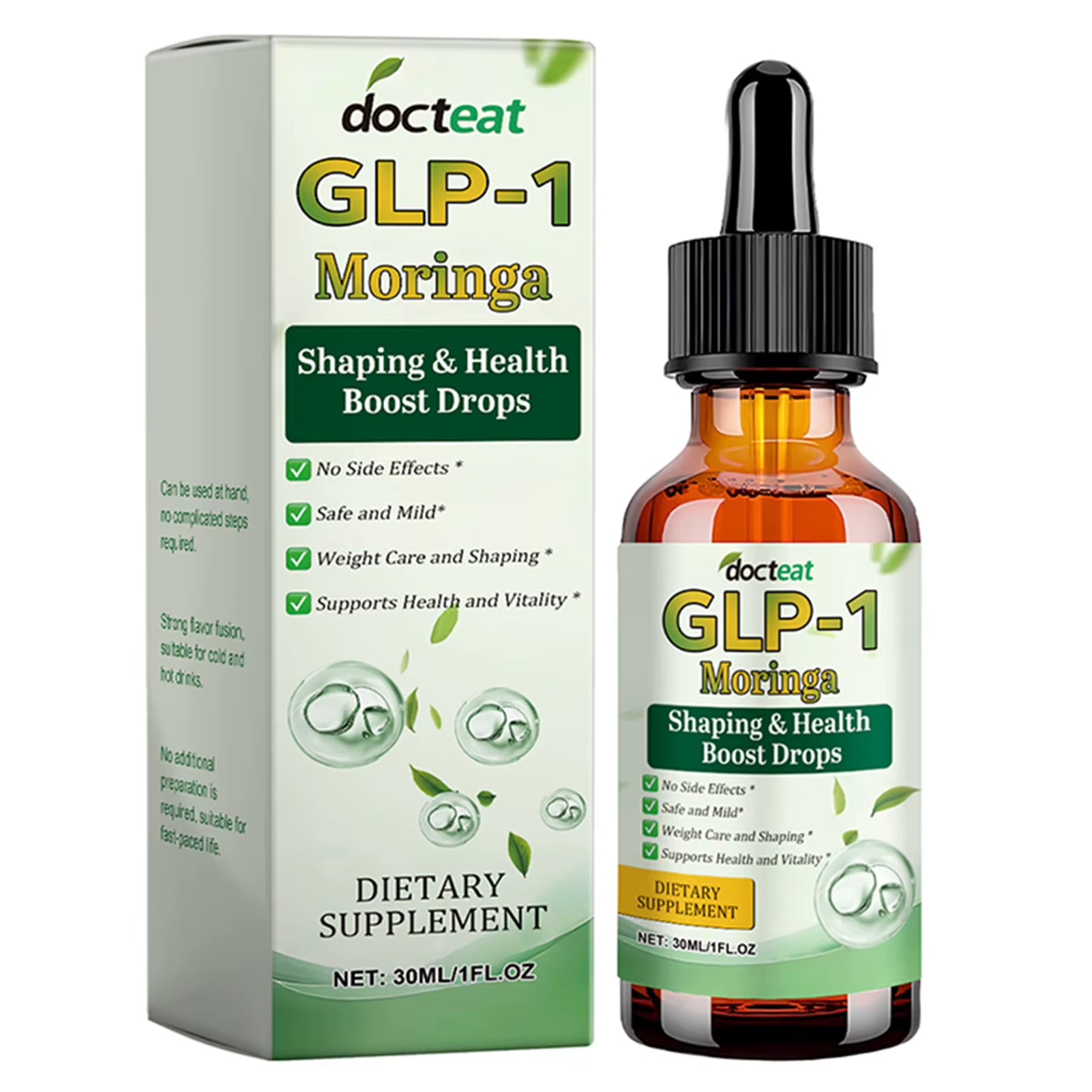 30Ml GLP-1 Moringa Drops GLP-1 Moringa Slimming Health Boost Drops Gut Digestive Immune Energy Support Weight Management