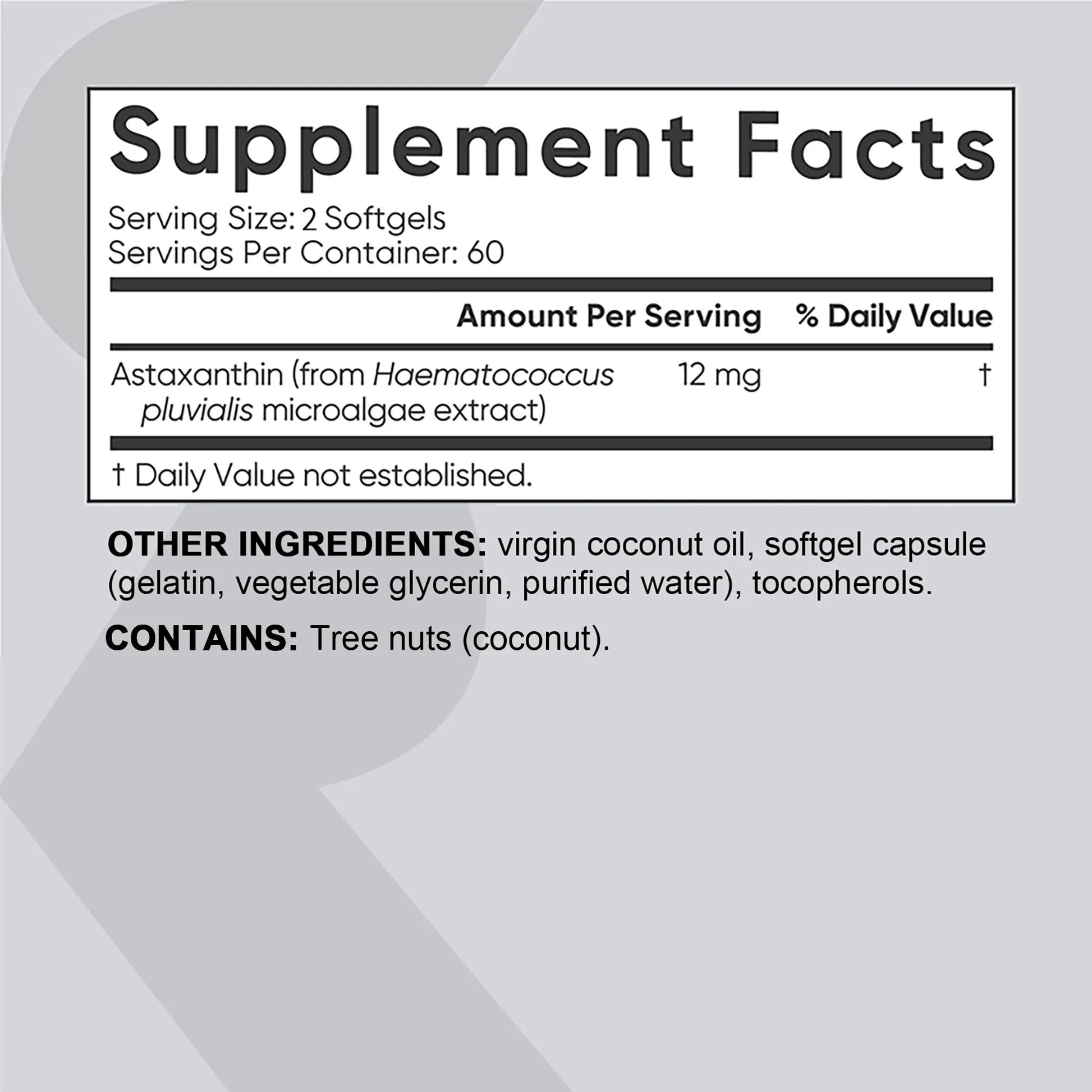 Astaxanthin Capsules - Enhance Eye, Joint, Skin, and Heart Health while Boosting Memory and Concentration - 120 Count