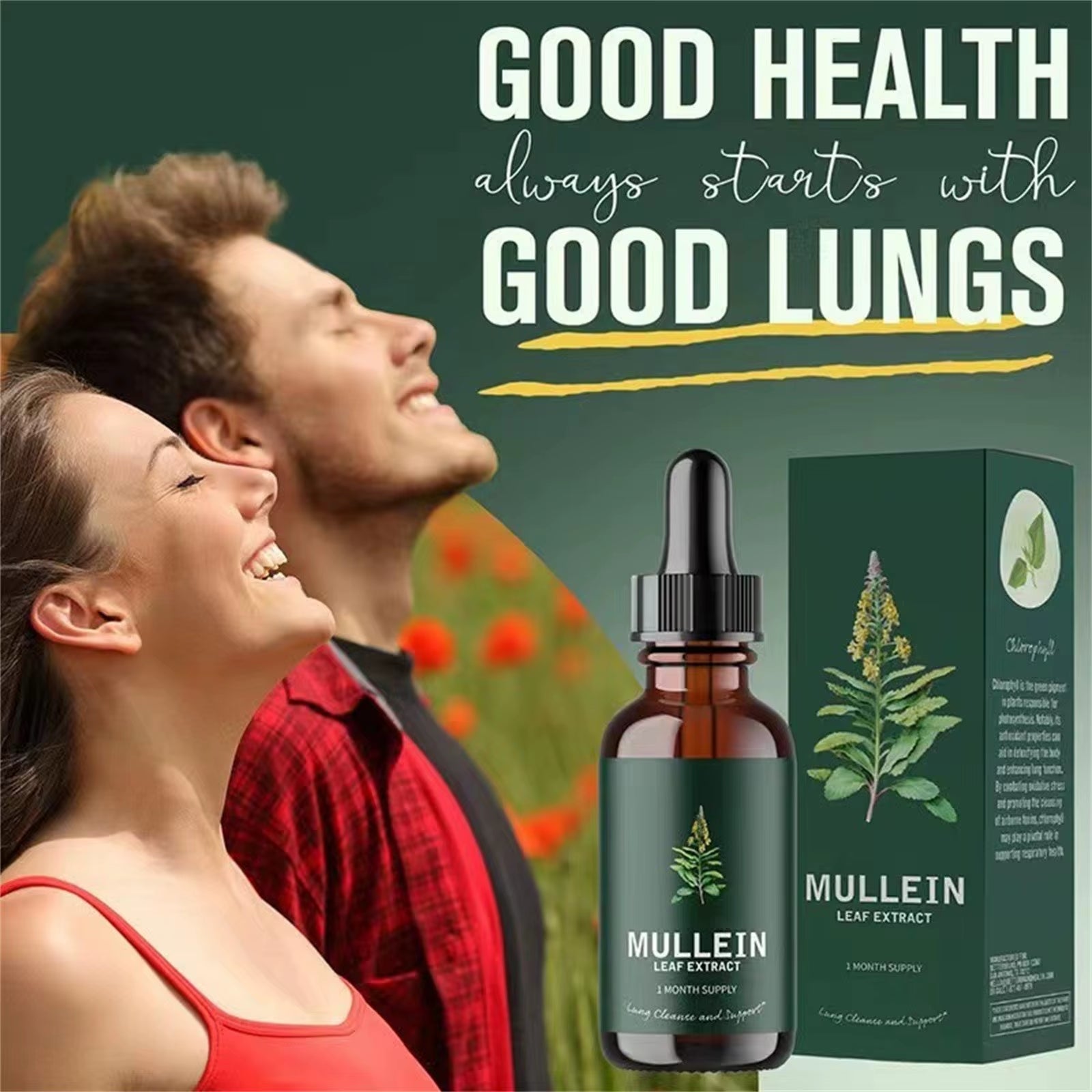 Mullein Leaf Extract - Support Nose Cleanse & Respiratory Function for Healthy Breathing - Natural Supplement-30Ml