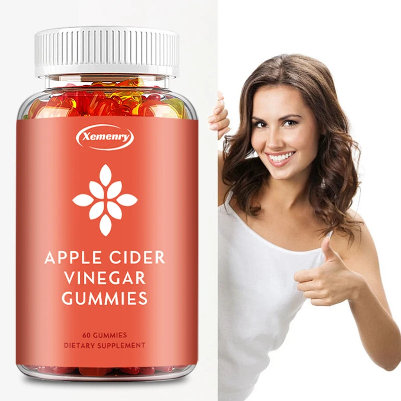 Pure ACV Apple Cider Vinegar Gummies - Accelerate Weight Loss, Whiten Skin, Support Natural Digestion - 60 Gummies