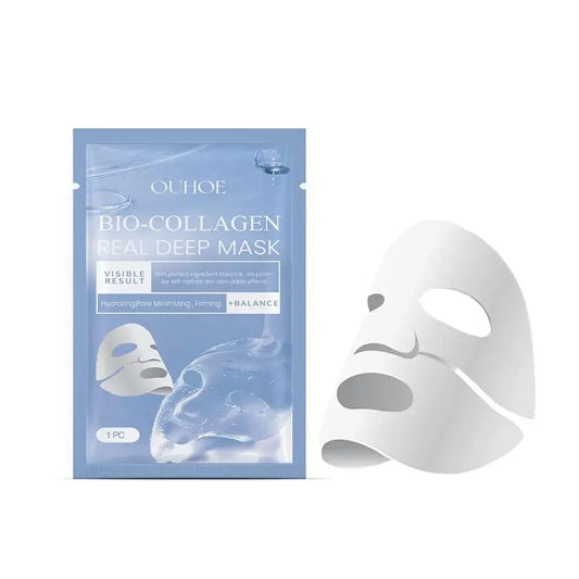 1PC Moisturizing Collagen Mask, Bio-Collagen Deep Rejuvenating Peel Mask, Brightening Films Face Mask Collagen Full Skin of S8A0