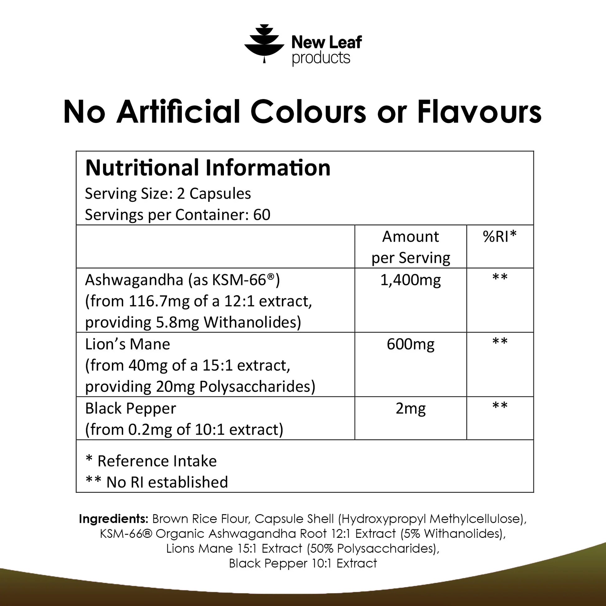 Ashwagandha Lions Mane Capsules