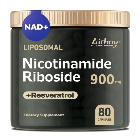 Nad+Supplement - Liposomal Nicotinamide Nucleoside 900Mg + Resveratrol - Anti-Aging, Skin Health, Energy Levels - 80 Capsules